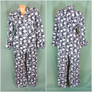 Victoria Secret Medium 2 Pc Pajama Set Glitter Roll Tab Sleeves